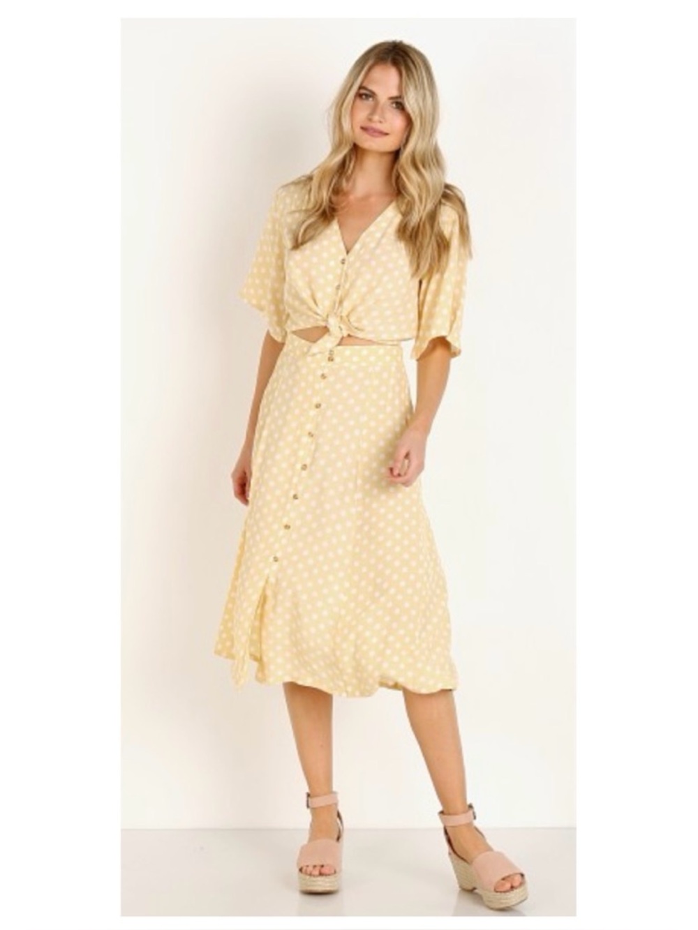 NWOT Anthropologie Faithful The Brand Marin Skirt in Marais Dot  Size Small/4